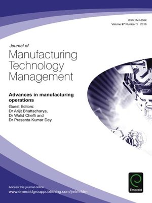 cover image of Journal of Manufacturing Technology Management, Volume 27, Number 1